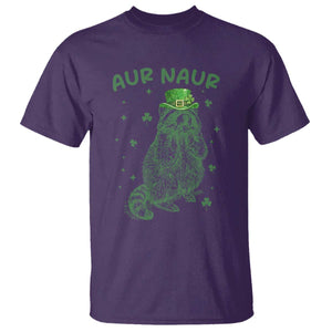 Aur Naur Raccoon St Patricks Day T Shirt Funny Sarcastic Oh No Australian Accent TS14 Purple Print Your Wear