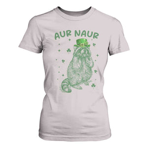 Aur Naur Raccoon St Patricks Day T Shirt For Women Funny Sarcastic Oh No Australian Accent TS14 Ice Gray Print Your Wear