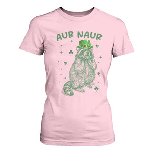 Aur Naur Raccoon St Patricks Day T Shirt For Women Funny Sarcastic Oh No Australian Accent TS14 Light Pink Print Your Wear