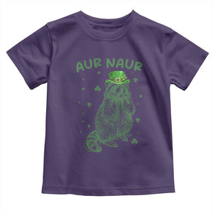 Aur Naur Raccoon St Patricks Day Toddler T Shirt Funny Sarcastic Oh No Australian Accent TS14 Purple Print Your Wear