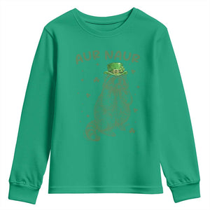 Aur Naur Raccoon St Patricks Day Youth Sweatshirt Funny Sarcastic Oh No Australian Accent TS14 Irish Green Print Your Wear