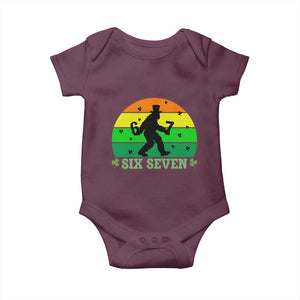 Aur Naur Bigfoot Meme Baby Onesie Funny Sasquatch Sarcastic Oh No Australian Accent TS14 Maroon Print Your Wear