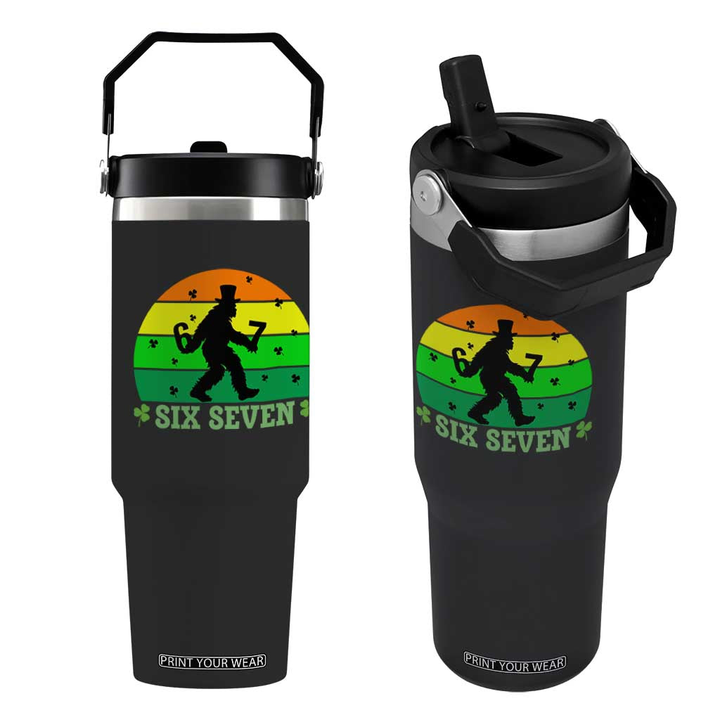 Aur Naur Bigfoot Meme Flip Straw Tumbler Funny Sasquatch Sarcastic Oh No Australian Accent TS14 One Size: 30 oz Black Print Your Wear