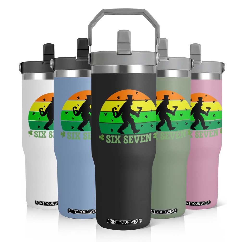 Aur Naur Bigfoot Meme Flip Straw Tumbler Funny Sasquatch Sarcastic Oh No Australian Accent TS14 Print Your Wear