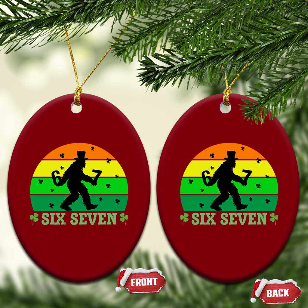 Aur Naur Bigfoot Meme Ceramic Ornament Funny Sasquatch Sarcastic Oh No Australian Accent TS14 Print Your Wear