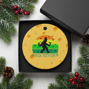 Aur Naur Bigfoot Meme Ceramic Ornament Funny Sasquatch Sarcastic Oh No Australian Accent TS14 1pc Yellow Cheese Print Your Wear