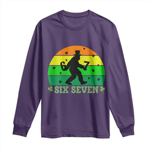 Aur Naur Bigfoot Meme Long Sleeve Shirt Funny Sasquatch Sarcastic Oh No Australian Accent TS14 Purple Print Your Wear