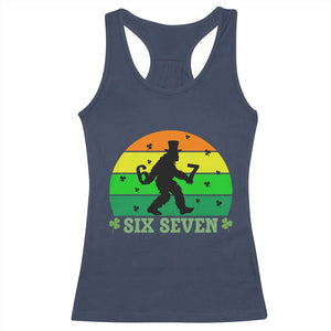 Aur Naur Bigfoot Meme Racerback Tank Top Funny Sasquatch Sarcastic Oh No Australian Accent TS14 Navy Print Your Wear