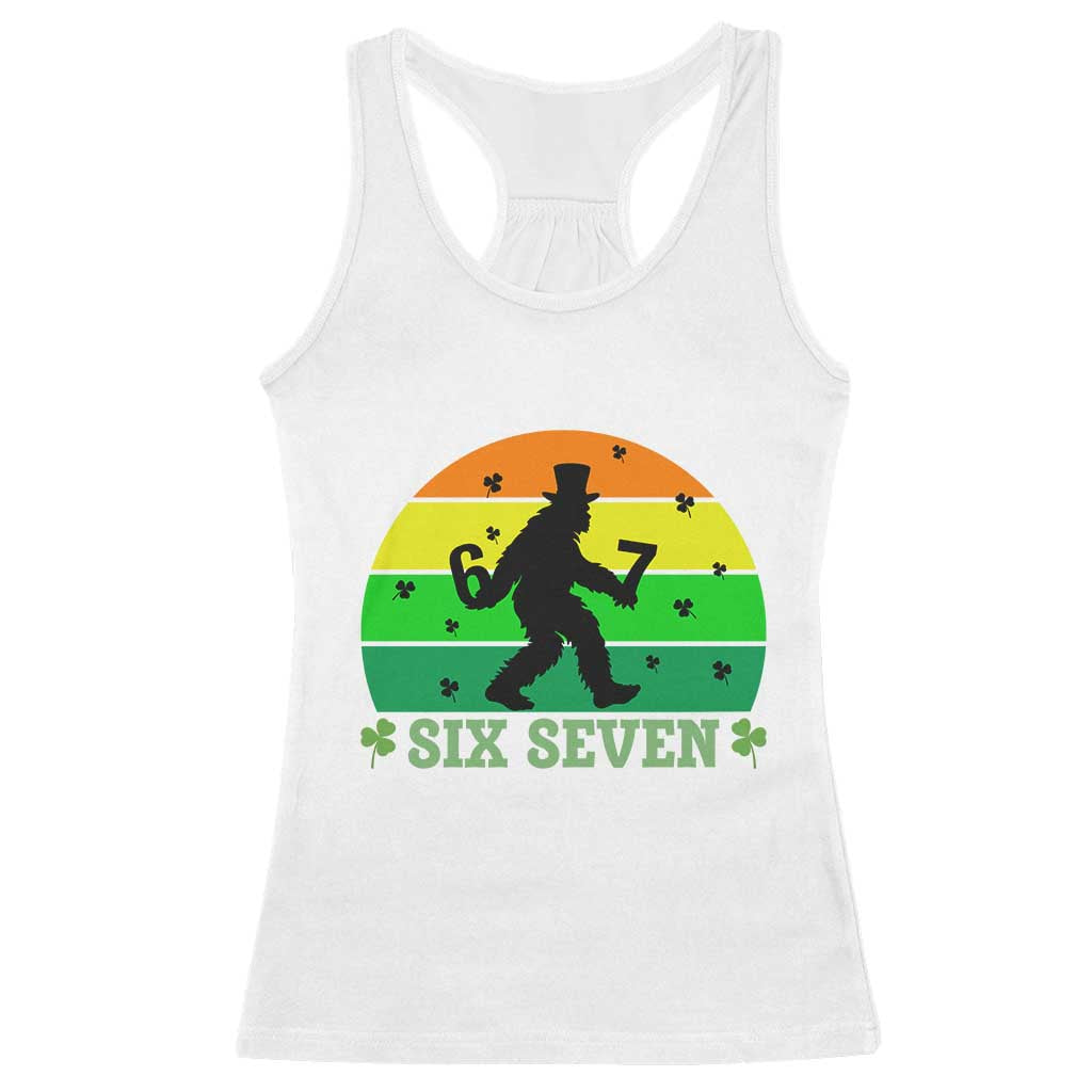 Aur Naur Bigfoot Meme Racerback Tank Top Funny Sasquatch Sarcastic Oh No Australian Accent TS14 White Print Your Wear