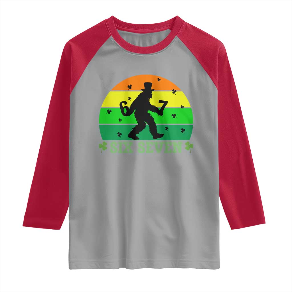 Aur Naur Bigfoot Meme Raglan Shirt Funny Sasquatch Sarcastic Oh No Australian Accent TS14 Sport Gray Red Print Your Wear
