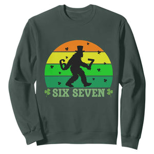 Aur Naur Bigfoot Meme Sweatshirt Funny Sasquatch Sarcastic Oh No Australian Accent TS14 Dark Forest Green Print Your Wear