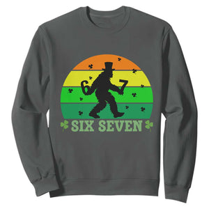 Aur Naur Bigfoot Meme Sweatshirt Funny Sasquatch Sarcastic Oh No Australian Accent TS14 Dark Heather Print Your Wear