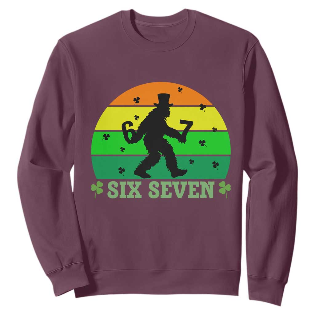Aur Naur Bigfoot Meme Sweatshirt Funny Sasquatch Sarcastic Oh No Australian Accent TS14 Maroon Print Your Wear