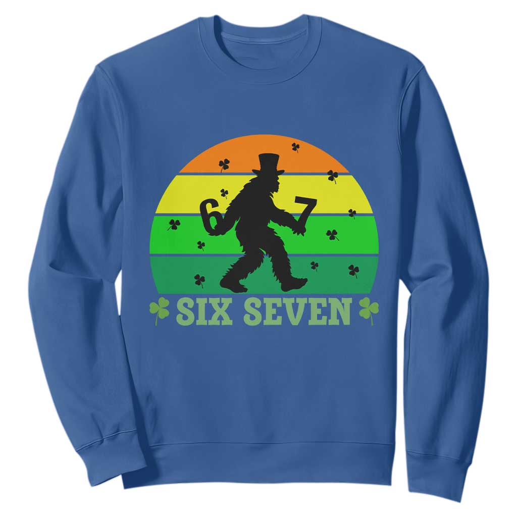 Aur Naur Bigfoot Meme Sweatshirt Funny Sasquatch Sarcastic Oh No Australian Accent TS14 Royal Blue Print Your Wear