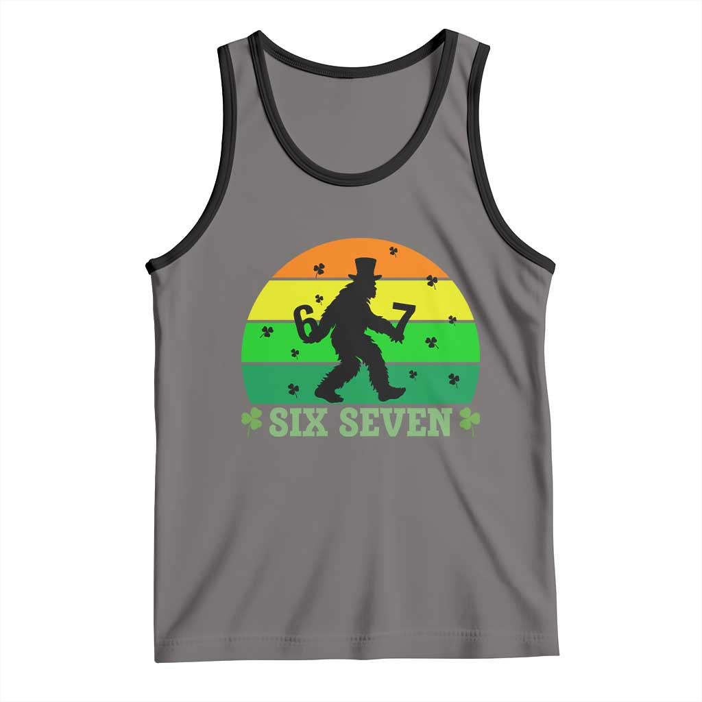 Aur Naur Bigfoot Meme Tank Top Funny Sasquatch Sarcastic Oh No Australian Accent TS14 Deep Heather Black Print Your Wear