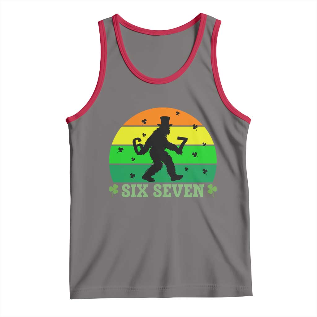 Aur Naur Bigfoot Meme Tank Top Funny Sasquatch Sarcastic Oh No Australian Accent TS14 Deep Heather Red Print Your Wear