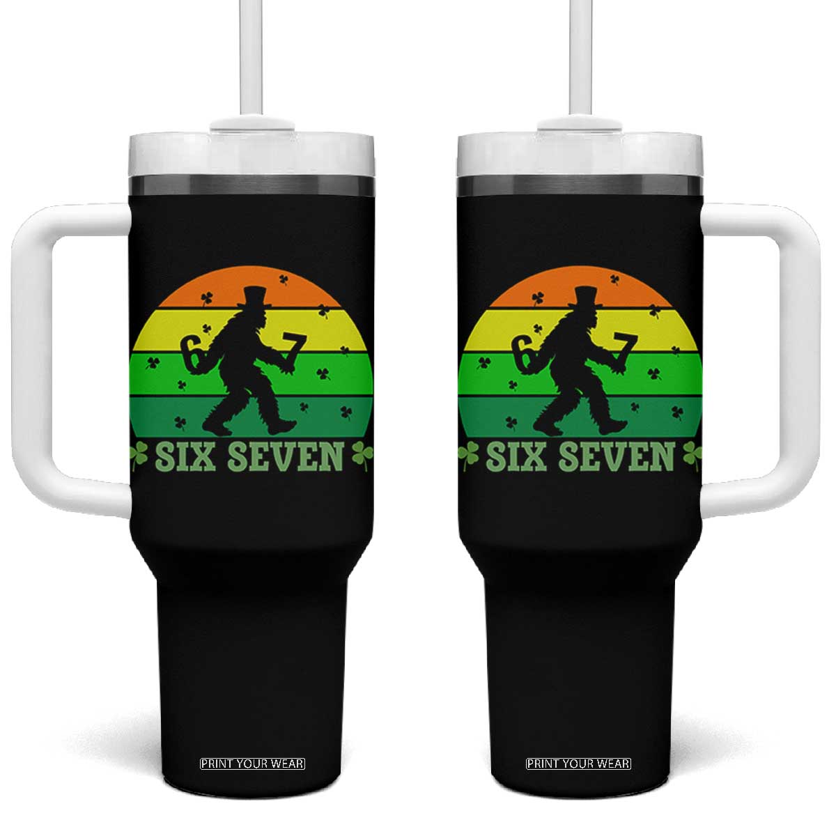Aur Naur Bigfoot Meme Tumbler With Handle Funny Sasquatch Sarcastic Oh No Australian Accent TS14 One Size: 40 oz Black Print Your Wear