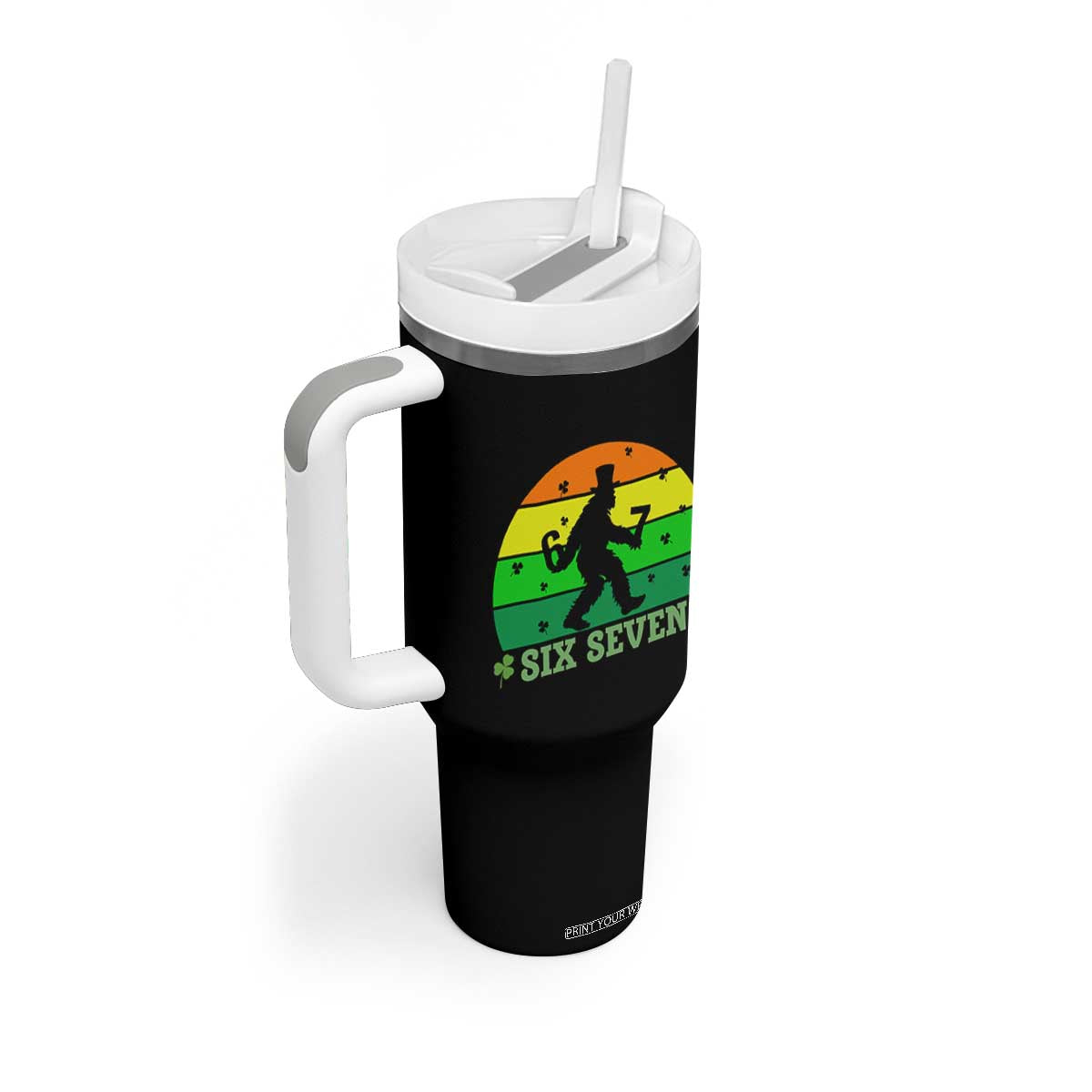 Aur Naur Bigfoot Meme Tumbler With Handle Funny Sasquatch Sarcastic Oh No Australian Accent TS14 Print Your Wear