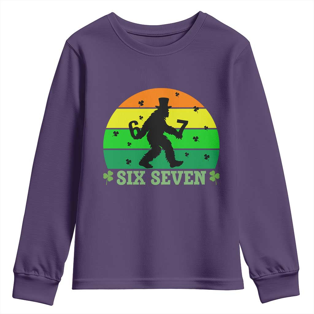 Aur Naur Bigfoot Meme Youth Sweatshirt Funny Sasquatch Sarcastic Oh No Australian Accent TS14 Purple Print Your Wear