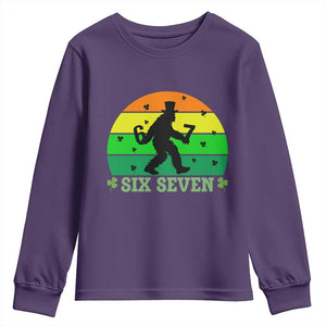 Aur Naur Bigfoot Meme Youth Sweatshirt Funny Sasquatch Sarcastic Oh No Australian Accent TS14 Purple Print Your Wear