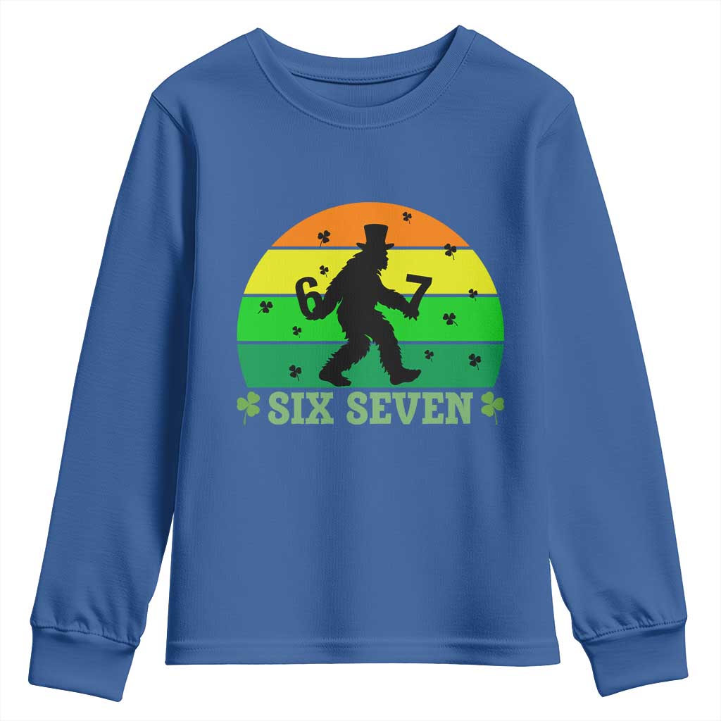 Aur Naur Bigfoot Meme Youth Sweatshirt Funny Sasquatch Sarcastic Oh No Australian Accent TS14 Royal Blue Print Your Wear