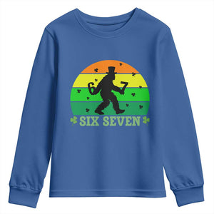 Aur Naur Bigfoot Meme Youth Sweatshirt Funny Sasquatch Sarcastic Oh No Australian Accent TS14 Royal Blue Print Your Wear