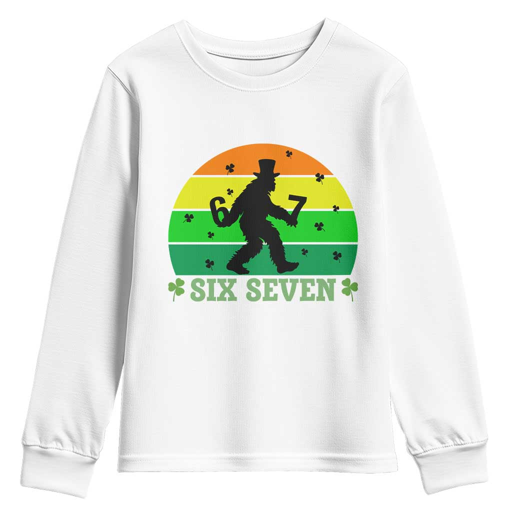 Aur Naur Bigfoot Meme Youth Sweatshirt Funny Sasquatch Sarcastic Oh No Australian Accent TS14 White Print Your Wear