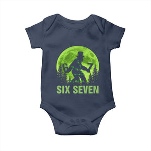 Funny Bigfoot St Patricks Day Baby Onesie Sasquatch Hiding Moon Forest Meme TS14 Navy Print Your Wear
