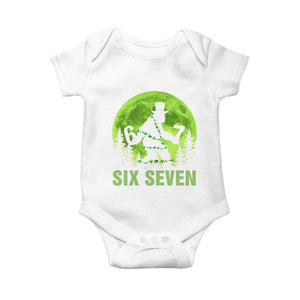 Funny Bigfoot St Patricks Day Baby Onesie Sasquatch Hiding Moon Forest Meme TS14 White Print Your Wear