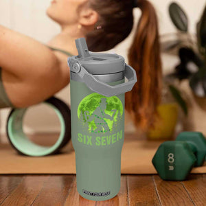 Funny Bigfoot St Patricks Day Flip Straw Tumbler Sasquatch Hiding Moon Forest Meme TS14 One Size: 30 oz Moss Green Print Your Wear