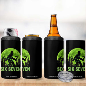Funny Bigfoot St Patricks Day 4 in 1 Can Cooler Tumbler Sasquatch Hiding Moon Forest Meme TS14 Print Your Wear