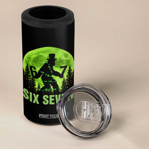 Funny Bigfoot St Patricks Day 4 in 1 Can Cooler Tumbler Sasquatch Hiding Moon Forest Meme TS14 Print Your Wear
