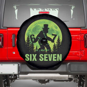 Funny Bigfoot St Patricks Day Spare Tire Cover Sasquatch Hiding Moon Forest Meme TS14 Black Print Your Wear