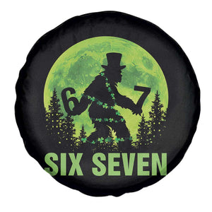 Funny Bigfoot St Patricks Day Spare Tire Cover Sasquatch Hiding Moon Forest Meme TS14 Print Your Wear