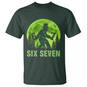 Funny Bigfoot St Patricks Day T Shirt Sasquatch Hiding Moon Forest Meme TS14 Dark Forest Green Print Your Wear
