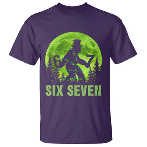 Funny Bigfoot St Patricks Day T Shirt Sasquatch Hiding Moon Forest Meme TS14 Purple Print Your Wear