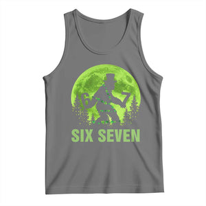 Funny Bigfoot St Patricks Day Tank Top Sasquatch Hiding Moon Forest Meme TS14 Black Heather Print Your Wear