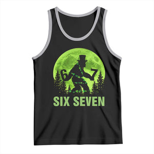 Funny Bigfoot St Patricks Day Tank Top Sasquatch Hiding Moon Forest Meme TS14 Black Athletic Heather Print Your Wear