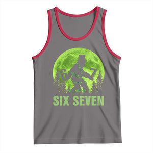 Funny Bigfoot St Patricks Day Tank Top Sasquatch Hiding Moon Forest Meme TS14 Deep Heather Red Print Your Wear