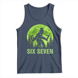 Funny Bigfoot St Patricks Day Tank Top Sasquatch Hiding Moon Forest Meme TS14 Navy Print Your Wear
