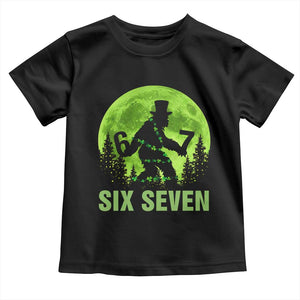 Funny Bigfoot St Patricks Day Toddler T Shirt Sasquatch Hiding Moon Forest Meme TS14 Black Print Your Wear