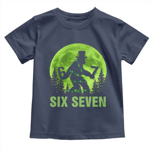 Funny Bigfoot St Patricks Day Toddler T Shirt Sasquatch Hiding Moon Forest Meme TS14 Navy Print Your Wear