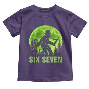 Funny Bigfoot St Patricks Day Toddler T Shirt Sasquatch Hiding Moon Forest Meme TS14 Purple Print Your Wear