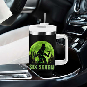 Funny Bigfoot St Patricks Day Tumbler With Handle Sasquatch Hiding Moon Forest Meme TS14 Print Your Wear