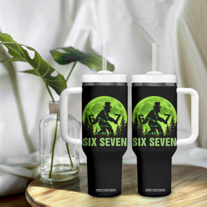 Funny Bigfoot St Patricks Day Tumbler With Handle Sasquatch Hiding Moon Forest Meme TS14 Print Your Wear