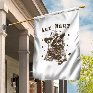 AUR Naur Cowboy Raccoon Garden Flag Funny Sarcastic Oh No Australian Accent TS14 Print Your Wear