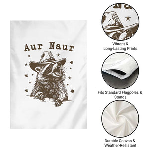 AUR Naur Cowboy Raccoon Garden Flag Funny Sarcastic Oh No Australian Accent TS14 Print Your Wear