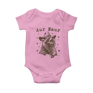AUR Naur Cowboy Raccoon Baby Onesie Funny Sarcastic Oh No Australian Accent TS14 Light Pink Print Your Wear