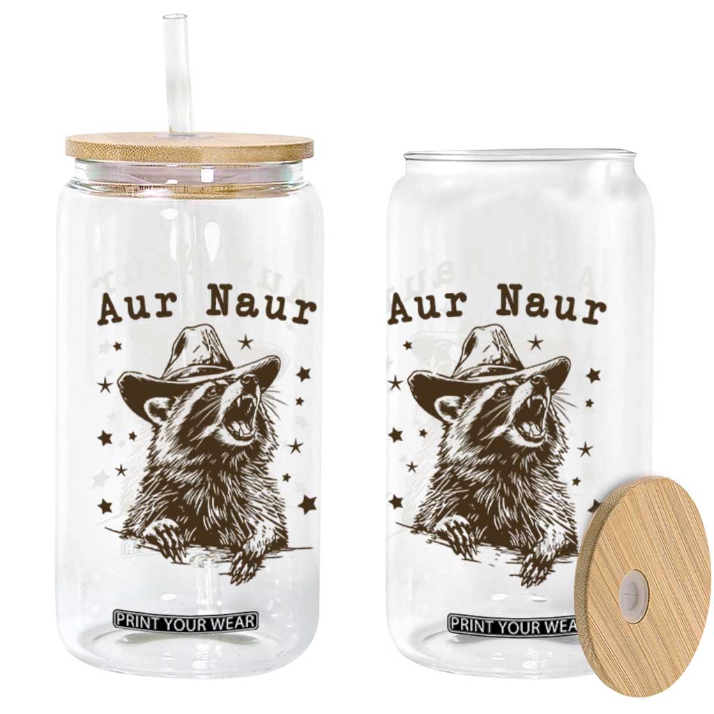 AUR Naur Cowboy Raccoon Glass Can Funny Sarcastic Oh No Australian Accent TS14 Print Your Wear