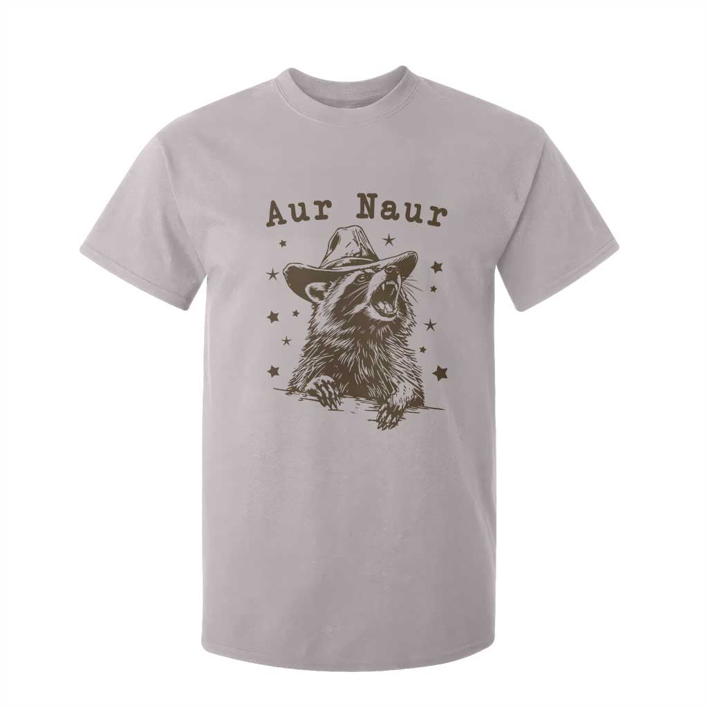 AUR Naur Cowboy Raccoon T Shirt For Kid Funny Sarcastic Oh No Australian Accent TS14 Ice Gray Print Your Wear